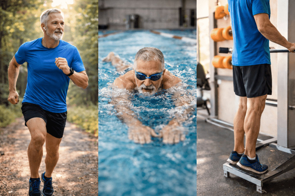 entraînement croisé : course à pied, renforcement musculaire et natation