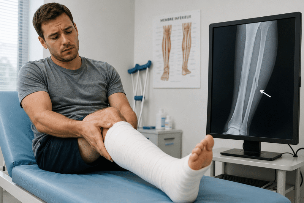fracture péroné course